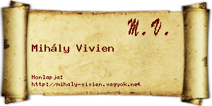 Mihály Vivien névjegykártya